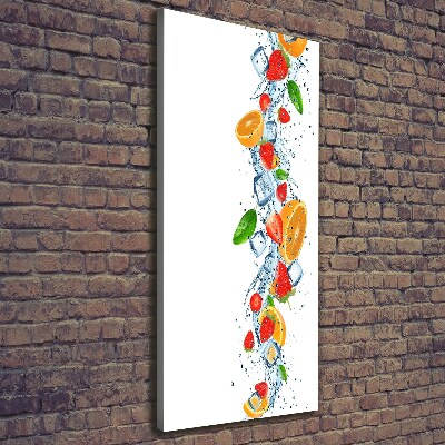 Tableau imprimé sur toile Fruits et glace