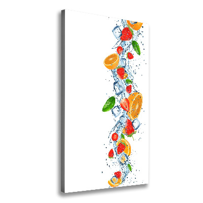 Tableau imprimé sur toile Fruits et glace