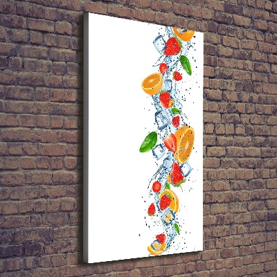 Tableau imprimé sur toile Fruits et glace