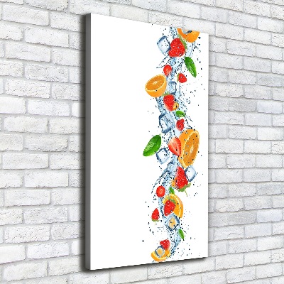 Tableau imprimé sur toile Fruits et glace