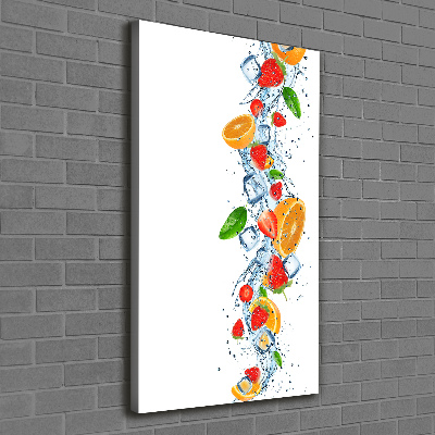 Tableau imprimé sur toile Fruits et glace