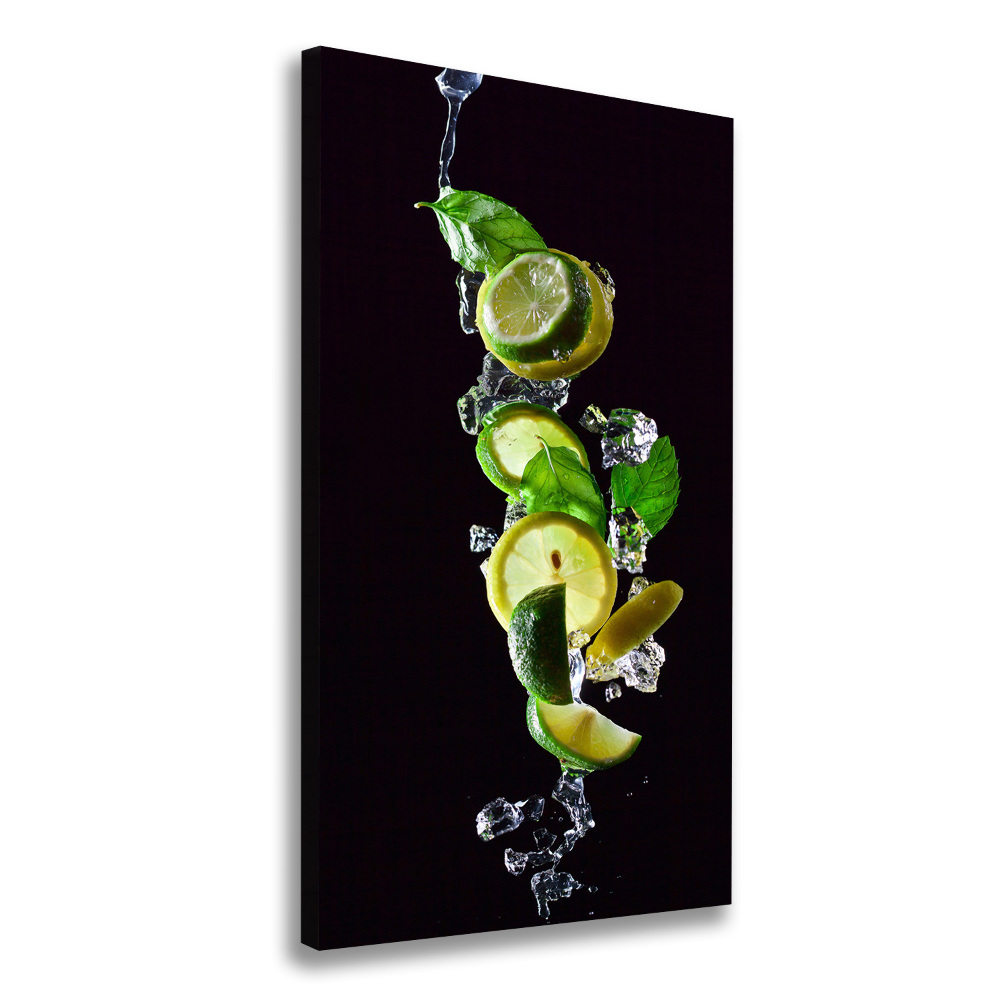 Tableau sur toile Citron vert et citron