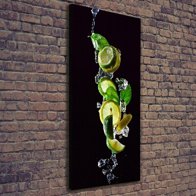 Tableau sur toile Citron vert et citron