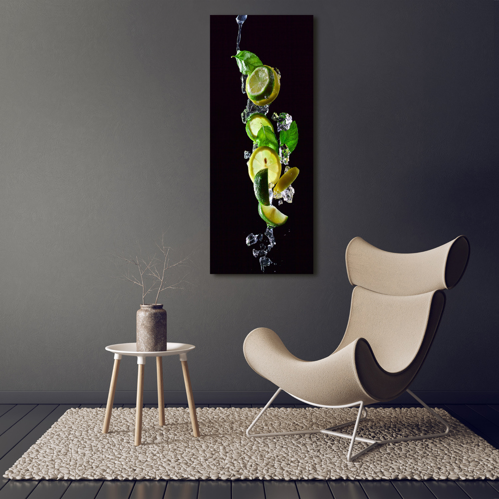 Tableau sur toile Citron vert et citron