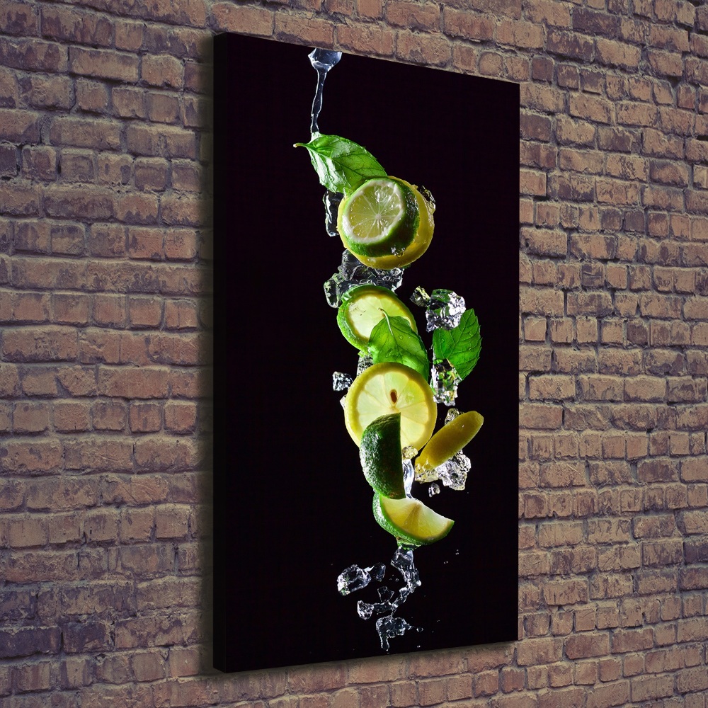 Tableau sur toile Citron vert et citron