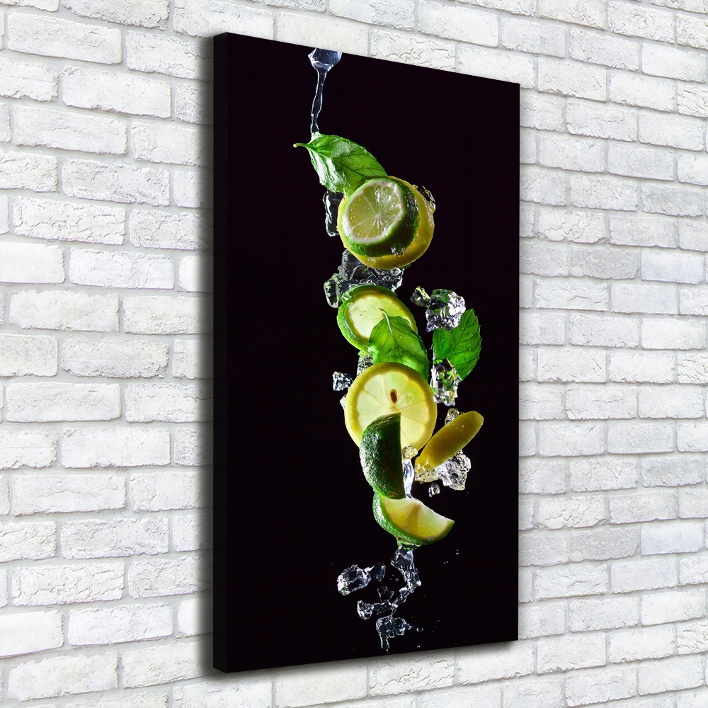 Tableau sur toile Citron vert et citron