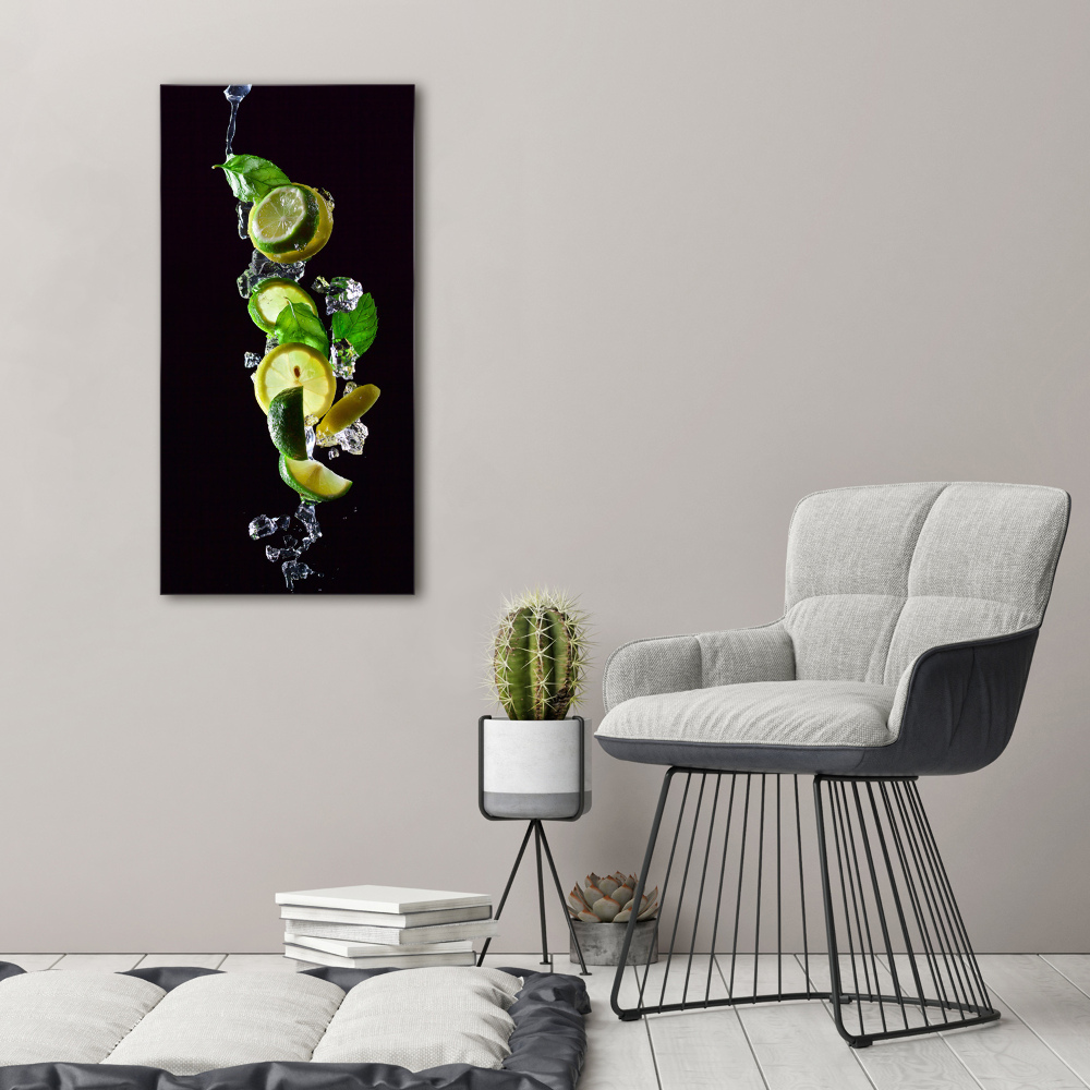 Tableau sur toile Citron vert et citron