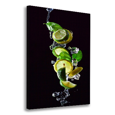 Tableau sur toile Citron vert et citron