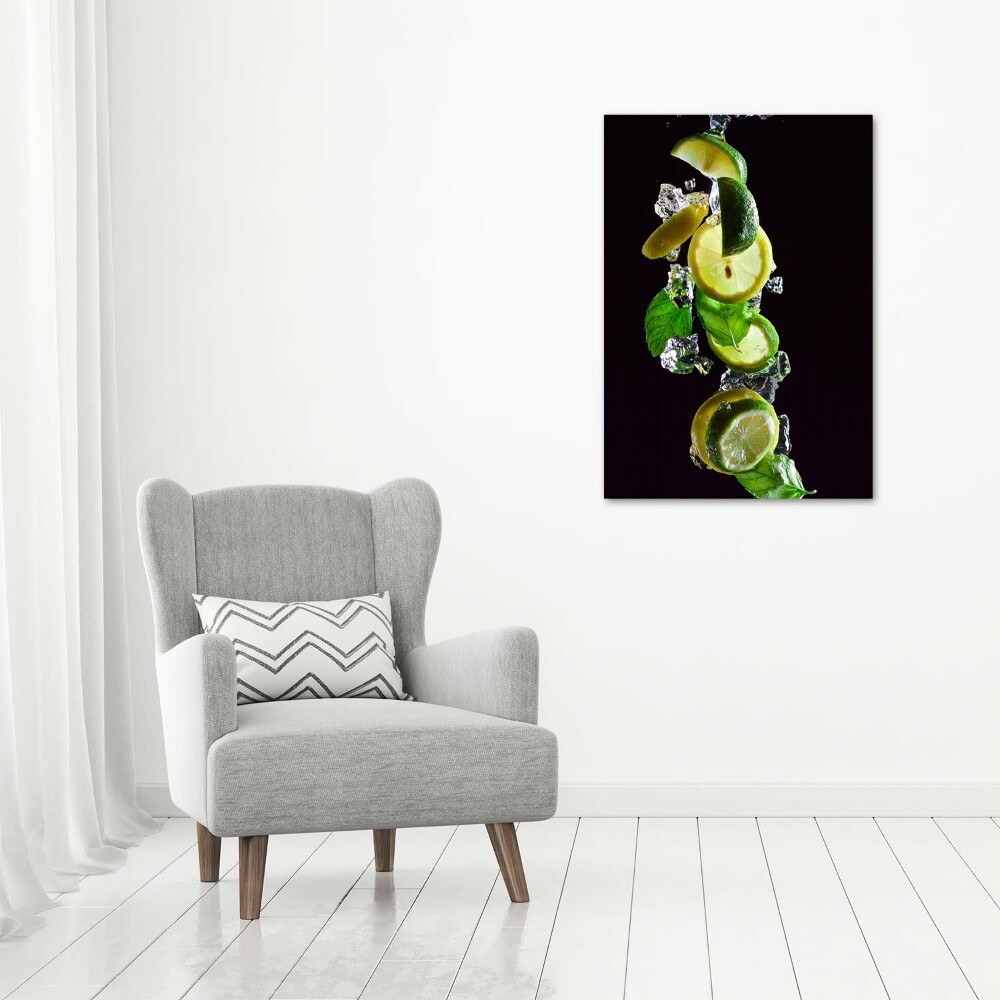 Tableau sur toile Citron vert et citron