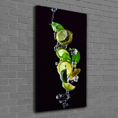 Tableau sur toile Citron vert et citron