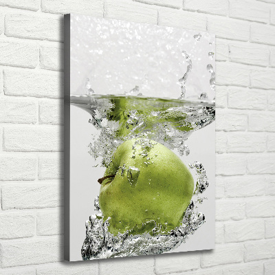 Tableau toile imprimée Pomme sous l'eau