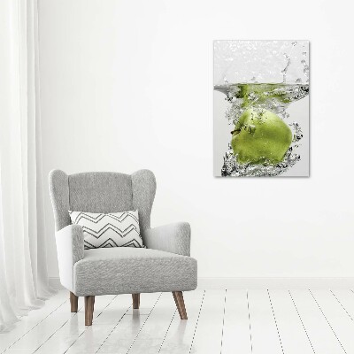 Tableau toile imprimée Pomme sous l'eau