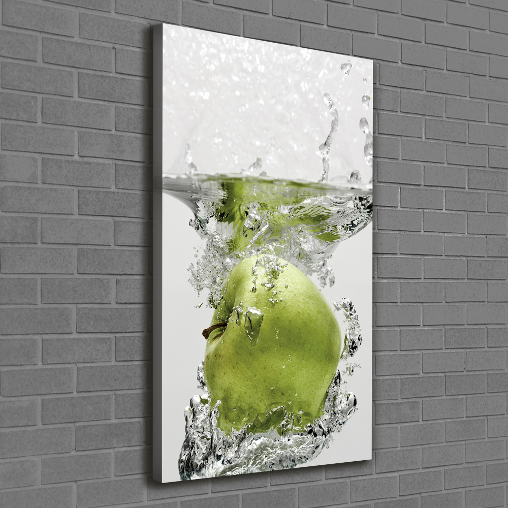 Tableau toile imprimée Pomme sous l'eau