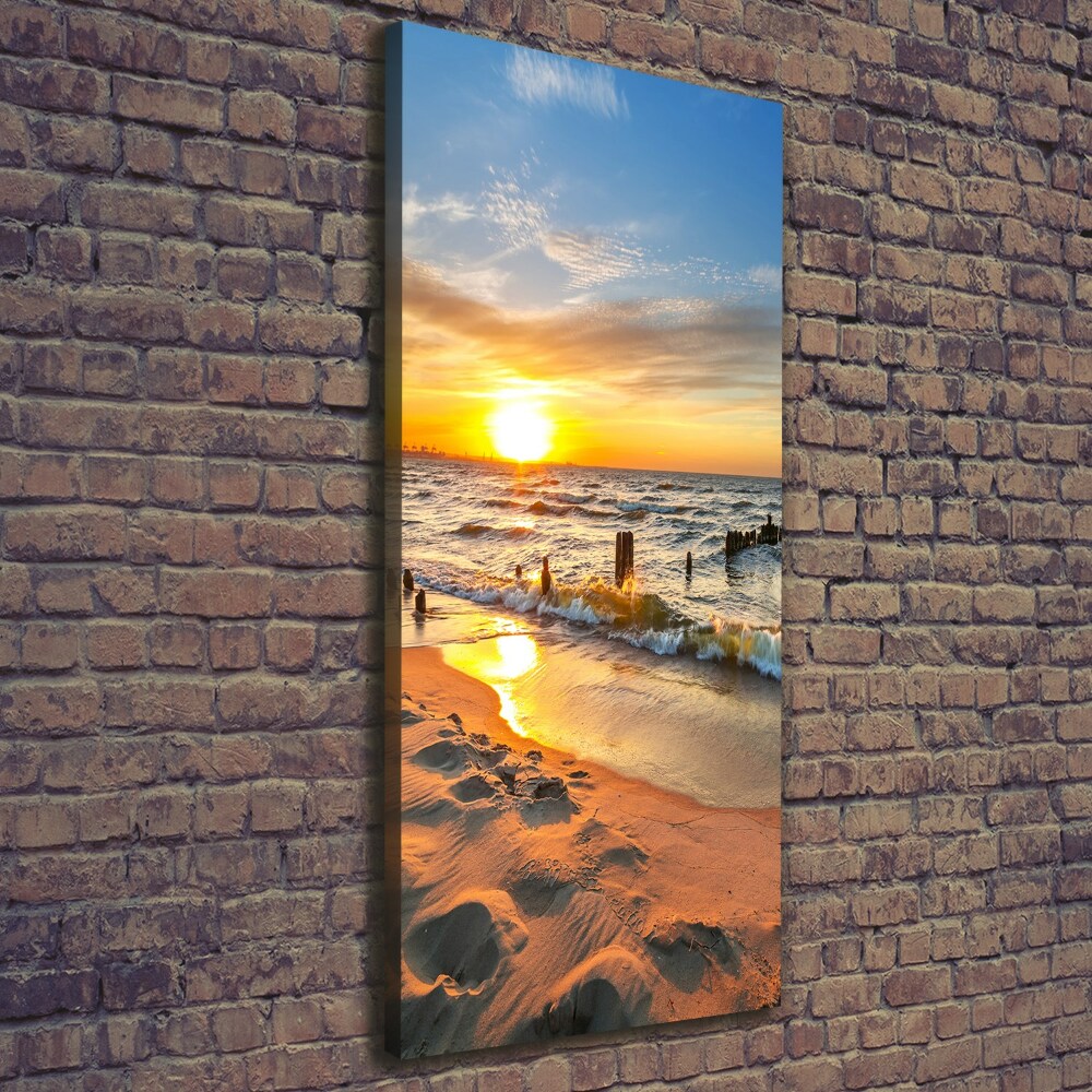 Tableau imprimé sur toile Coucher du soleil sur la mer