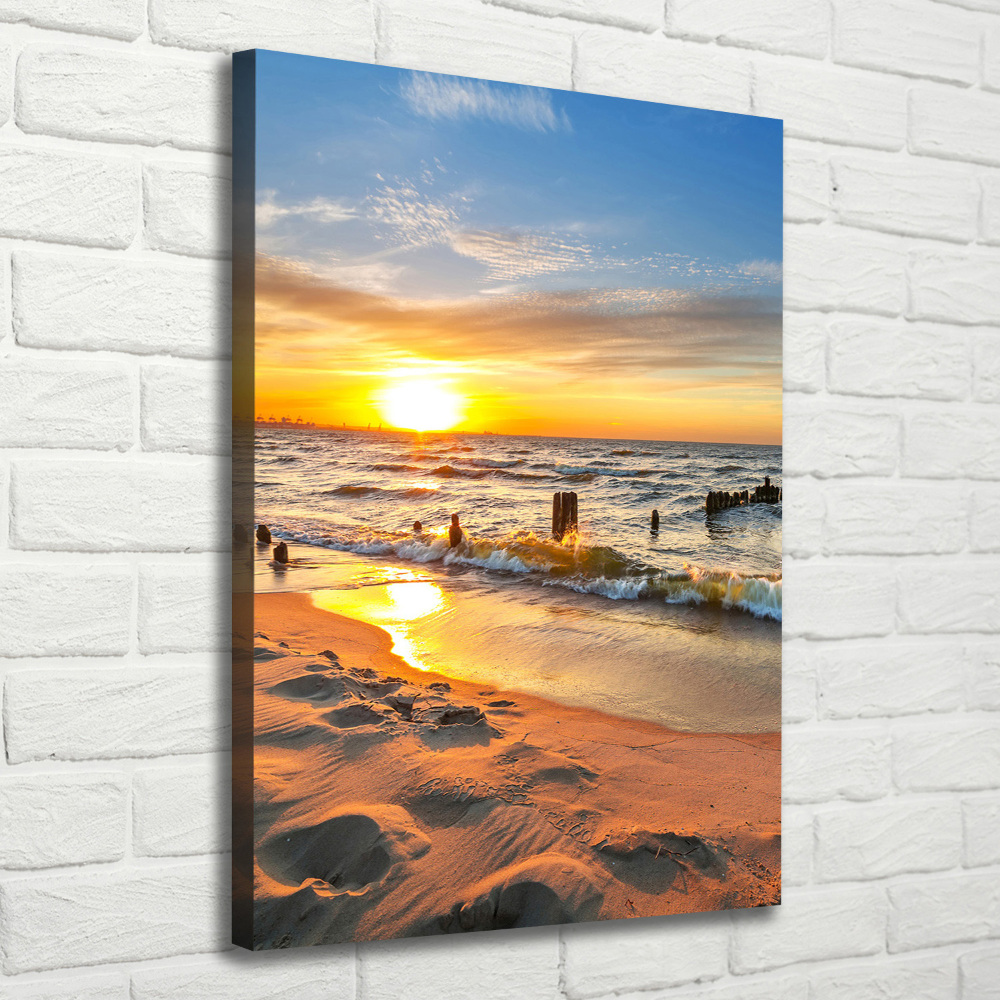 Tableau imprimé sur toile Coucher du soleil sur la mer