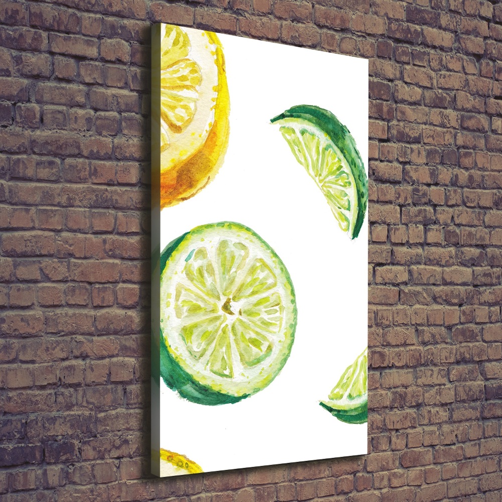 Tableau imprimé sur toile Limes et citrons