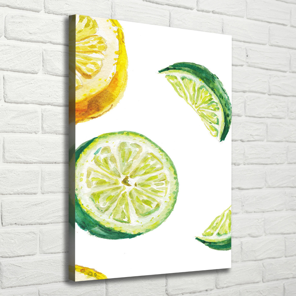 Tableau imprimé sur toile Limes et citrons