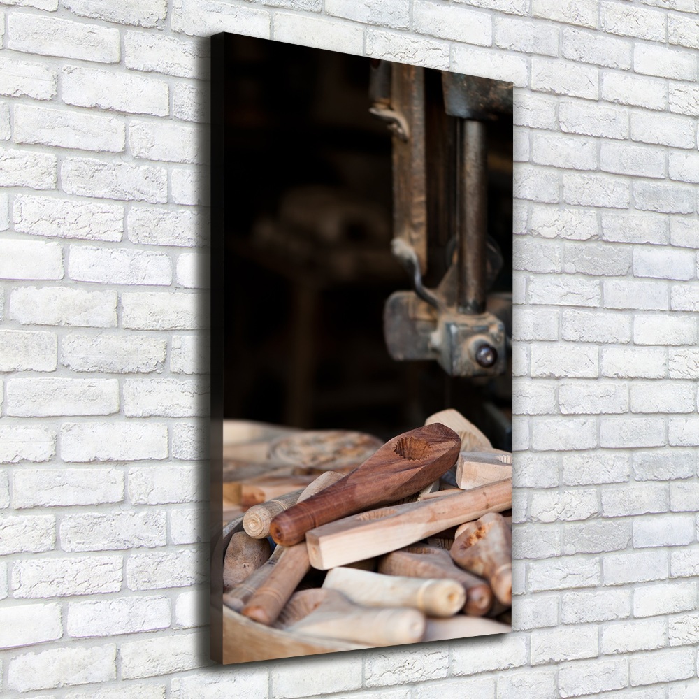 Tableau sur toile Outils en bois