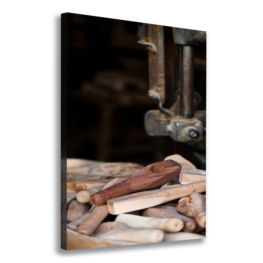 Tableau sur toile Outils en bois