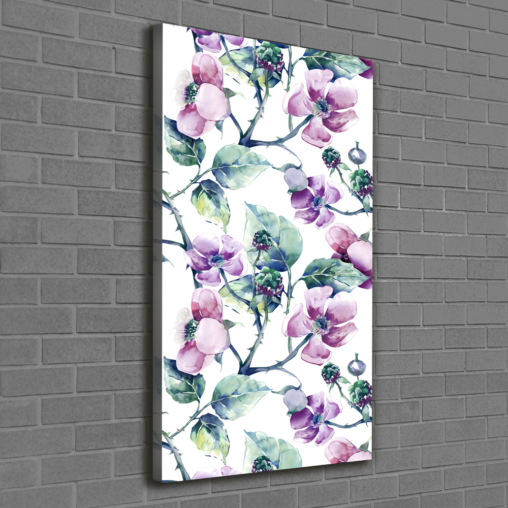 Tableau mural sur toile Fleurs de mûres