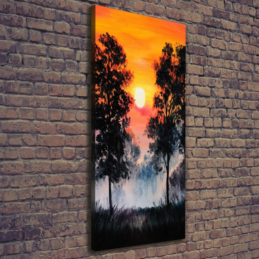 Tableau photo sur toile Forêt au coucher du soleil