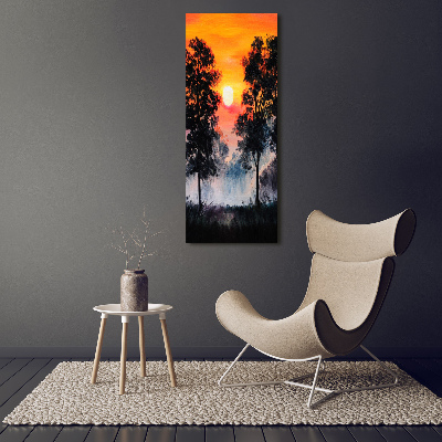 Tableau photo sur toile Forêt au coucher du soleil