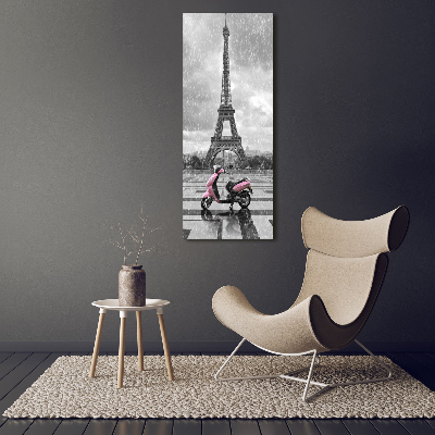 Tableau sur toile Tour Eiffel scooter