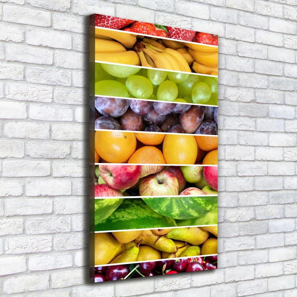 Tableau toile imprimée Fruits colorés