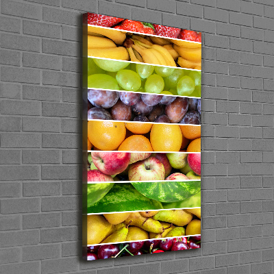 Tableau toile imprimée Fruits colorés