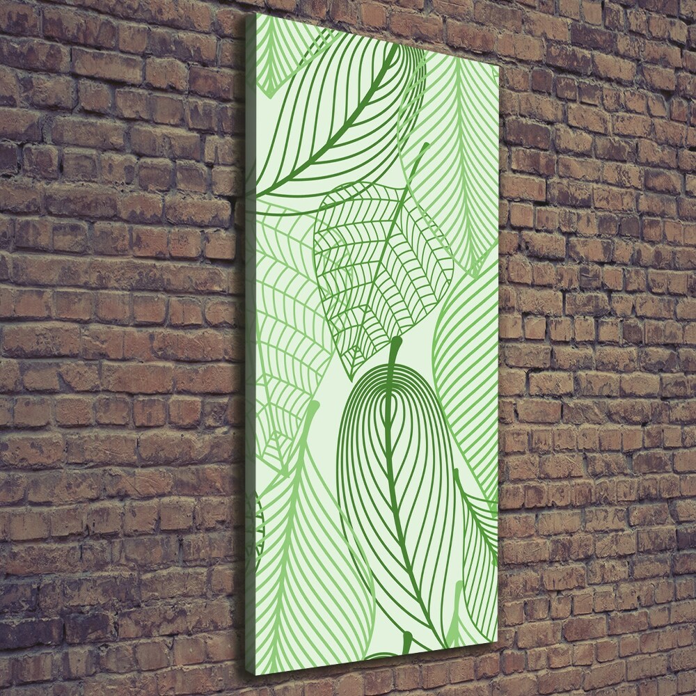 Tableau mural sur toile Feuille verte