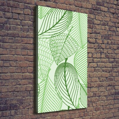 Tableau mural sur toile Feuille verte