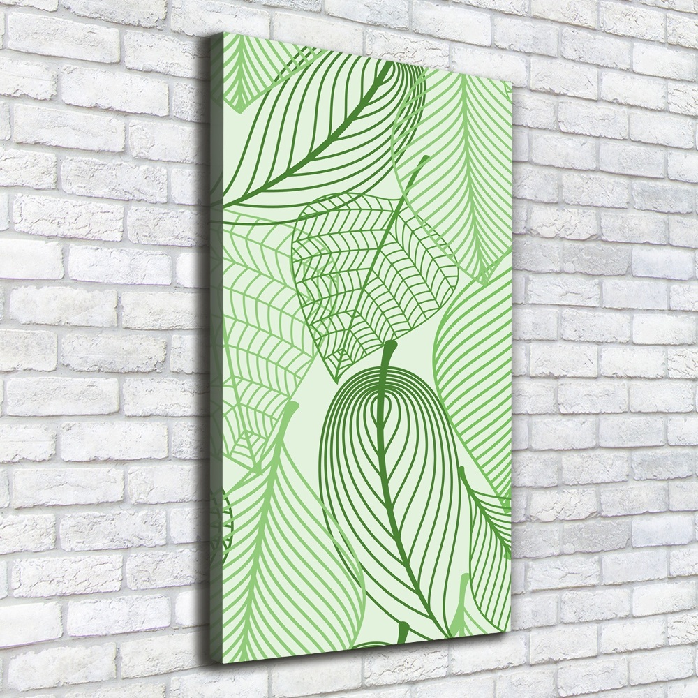 Tableau mural sur toile Feuille verte