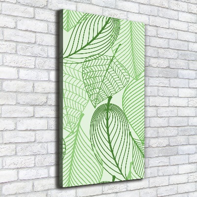 Tableau mural sur toile Feuille verte