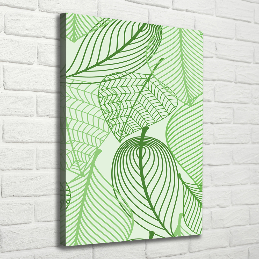 Tableau mural sur toile Feuille verte