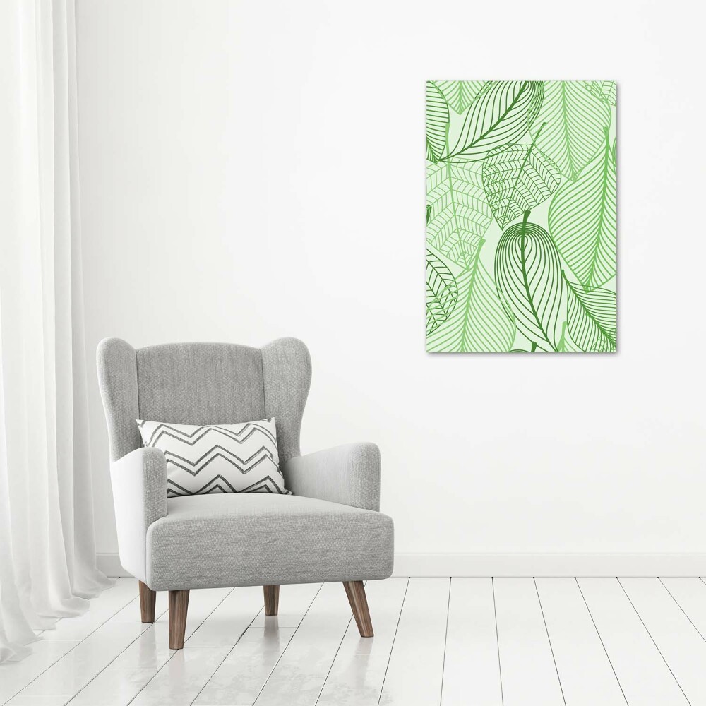 Tableau mural sur toile Feuille verte