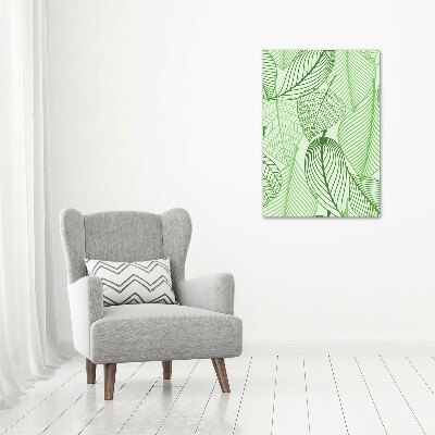 Tableau mural sur toile Feuille verte