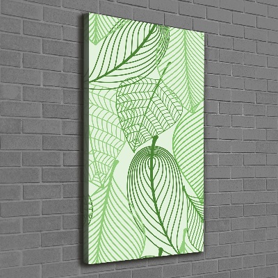 Tableau mural sur toile Feuille verte