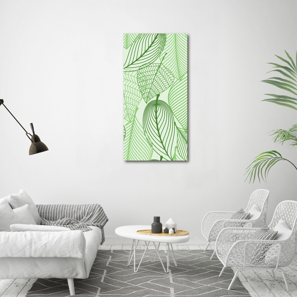 Tableau mural sur toile Feuille verte