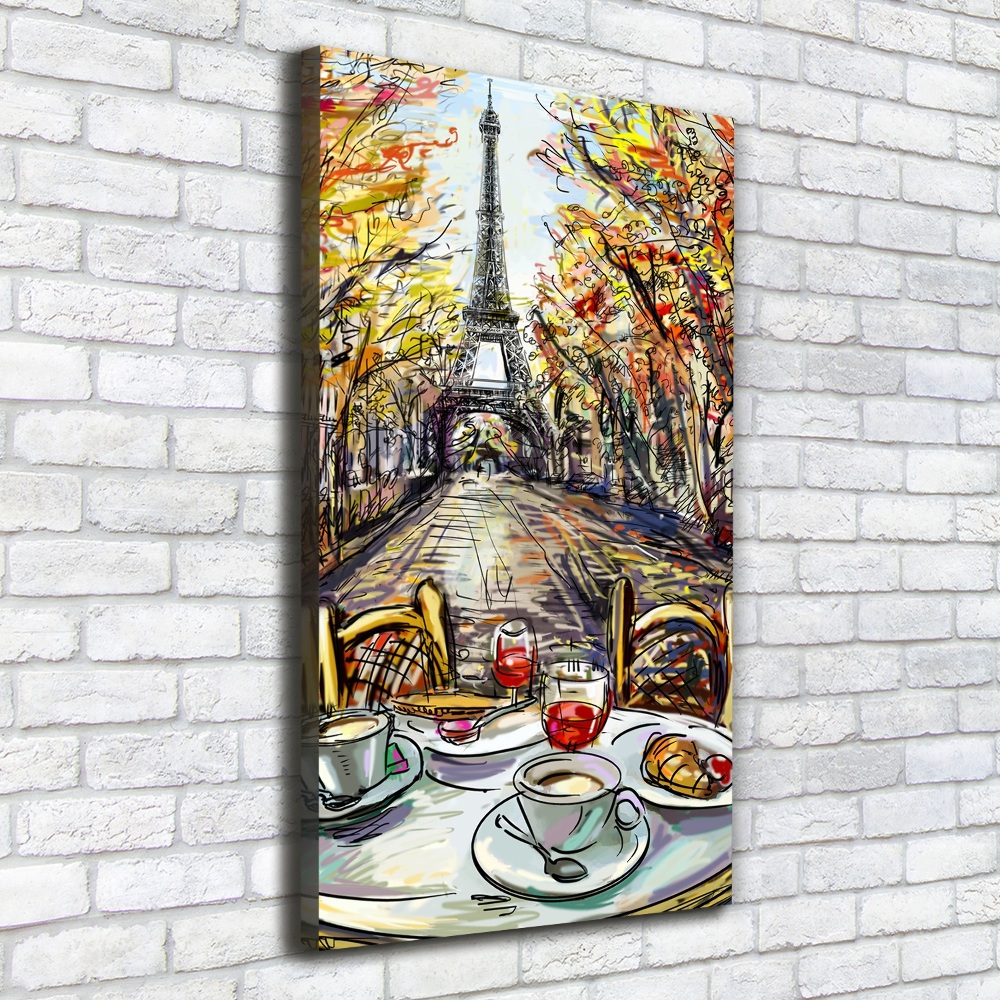 Tableau sur toile Petit déjeuner à Paris