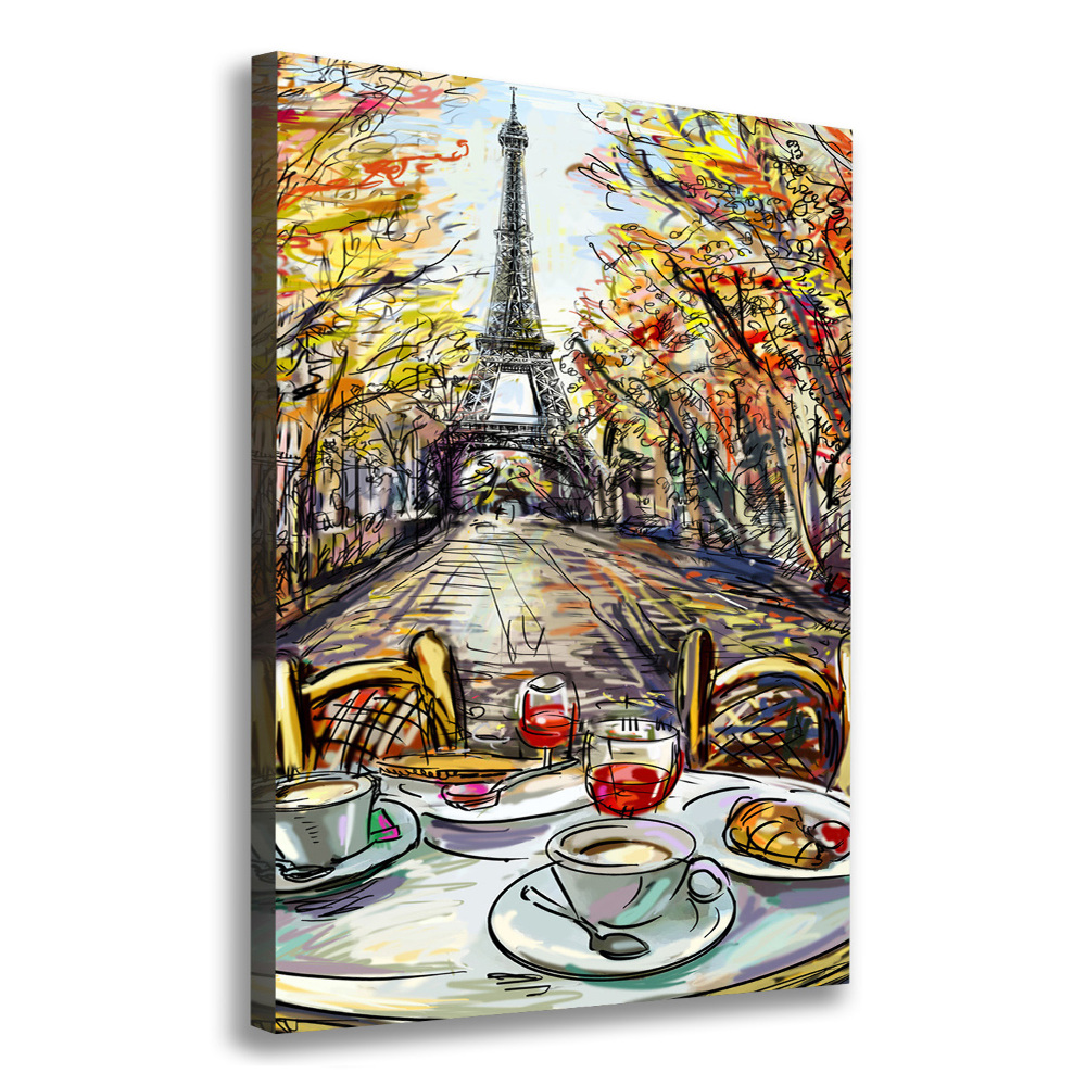 Tableau sur toile Petit déjeuner à Paris