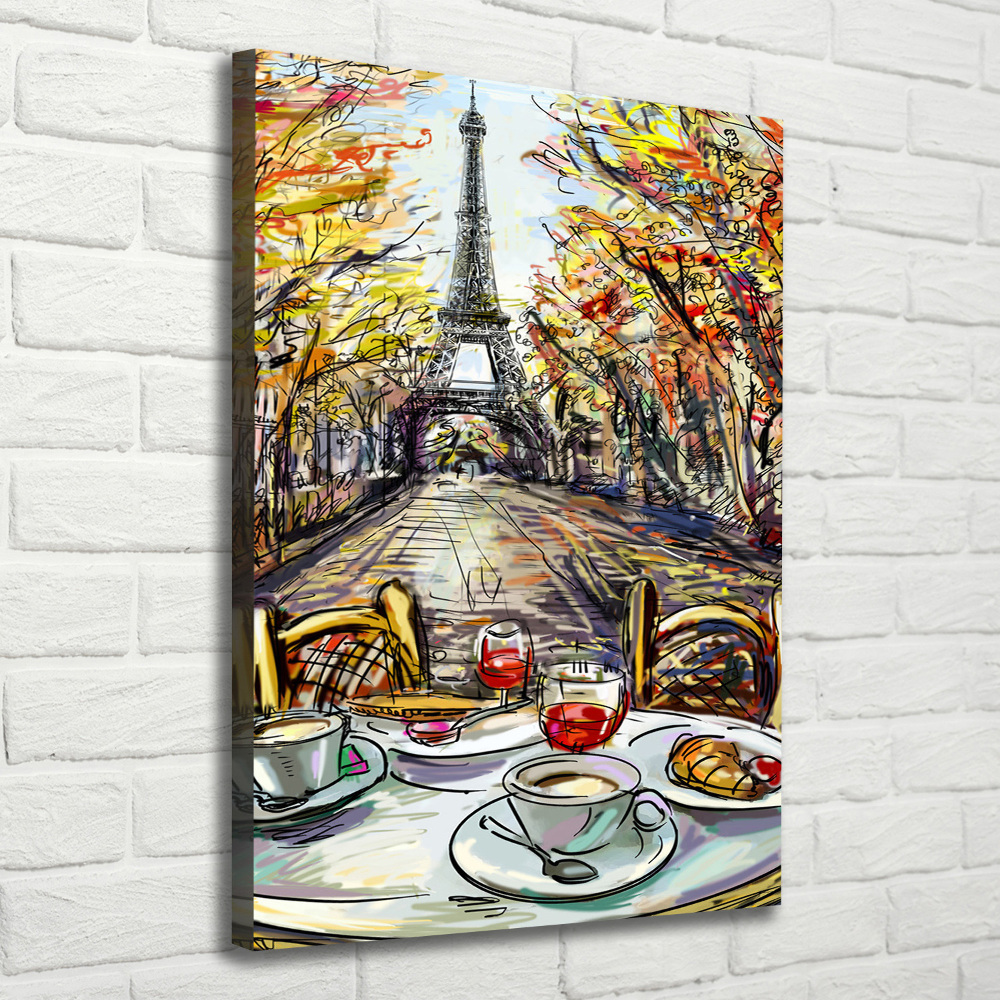 Tableau sur toile Petit déjeuner à Paris