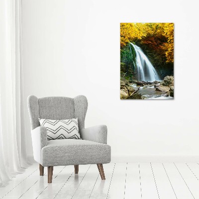 Tableau sur toile Cascade dans la forêt