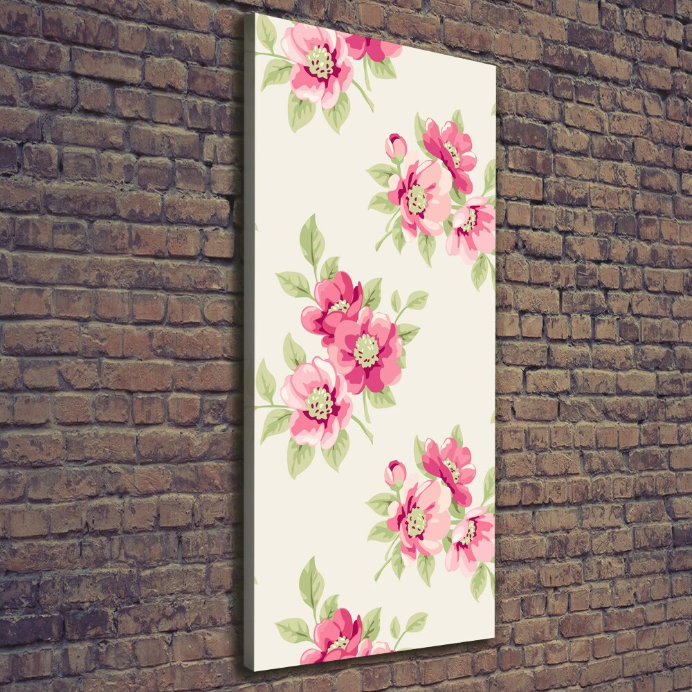 Tableau mural sur toile Fleurs roses