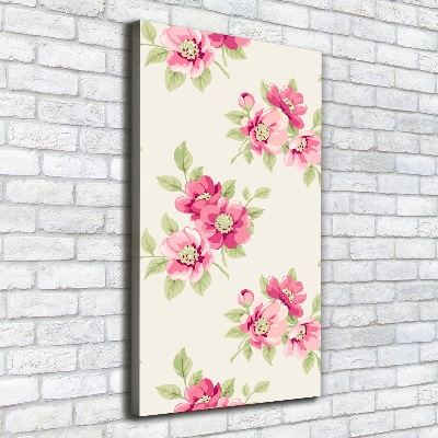 Tableau mural sur toile Fleurs roses