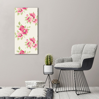 Tableau mural sur toile Fleurs roses