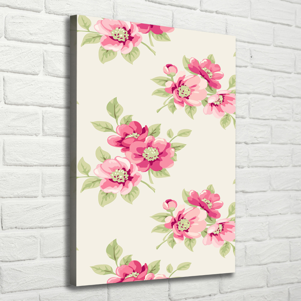 Tableau mural sur toile Fleurs roses