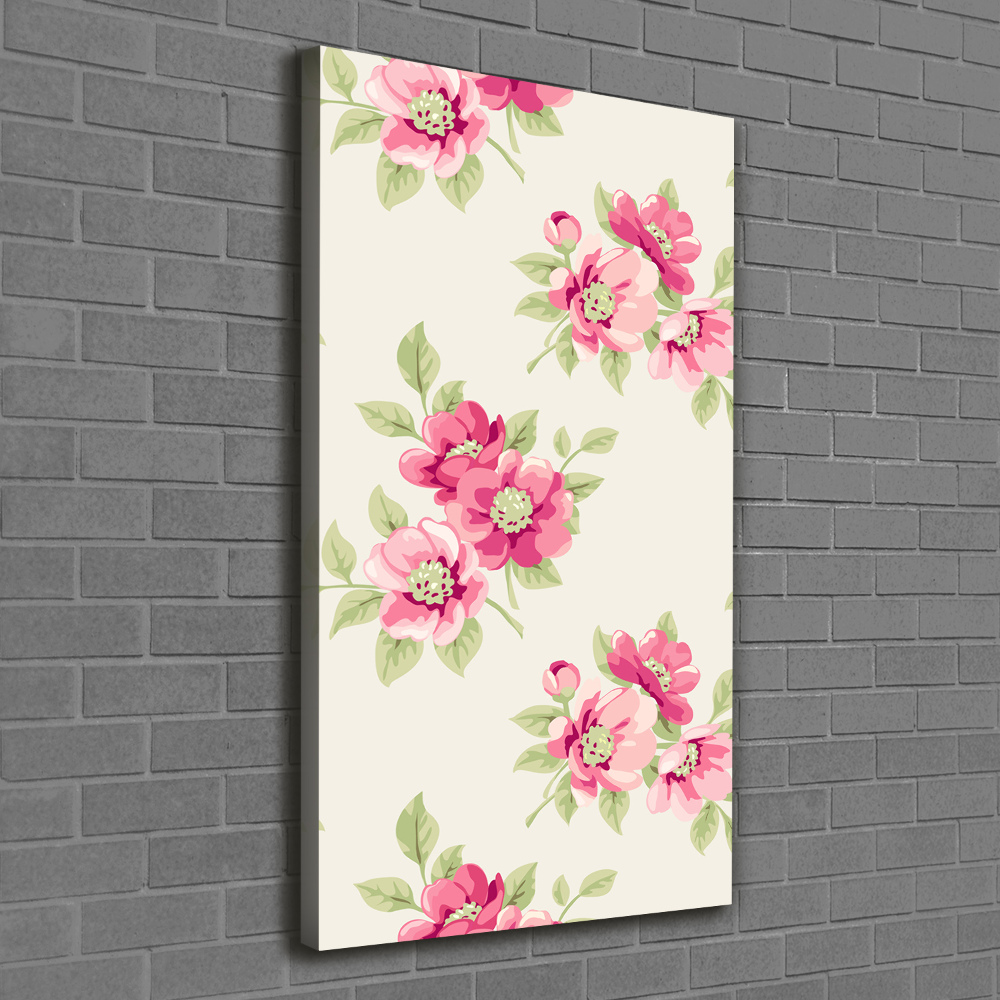 Tableau mural sur toile Fleurs roses