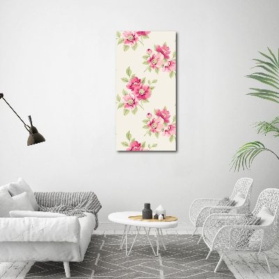 Tableau mural sur toile Fleurs roses