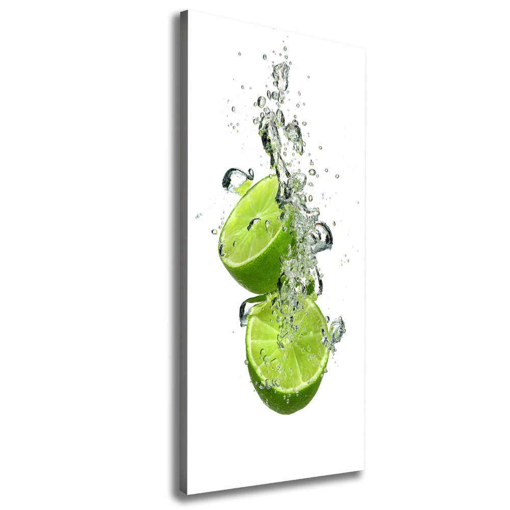 Tableau sur toile Citrons verts eau