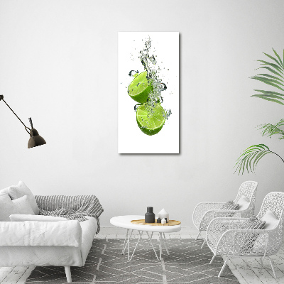 Tableau sur toile Citrons verts eau